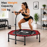 Hexagonal Fitness Trampoline Rebounder with Adjustable Handle – 40/48 Inch | FK Sports