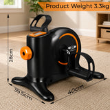 Black Mini Exercise Bike Pedal Exerciser with LCD Display – Compact Home Fitness Trainer