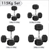 Hex Dumbbell Set – Pair of Dumbbells (2.5kg to 20kg) for Home Gym Workouts