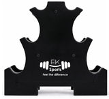 FK Sports Neoprene Dumbbell Set with Rack | Anti-Slip Hand Weights
