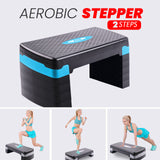 Aerobic Stepper Adjustable Height 2-3-5 Levels Exercise Stepper for Home Yoga