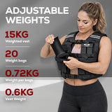 FK Sports Adjustable Weighted Vest (5kg–20kg) – Gym, Running & Strength Training Vest