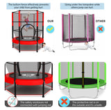 55" Kids Trampoline with Safety Enclosure Net – Indoor & Outdoor Mini Rebounder for Toddlers, Ages 1–11, with Bungee System, Anti-Skid Pad & Steel Frame