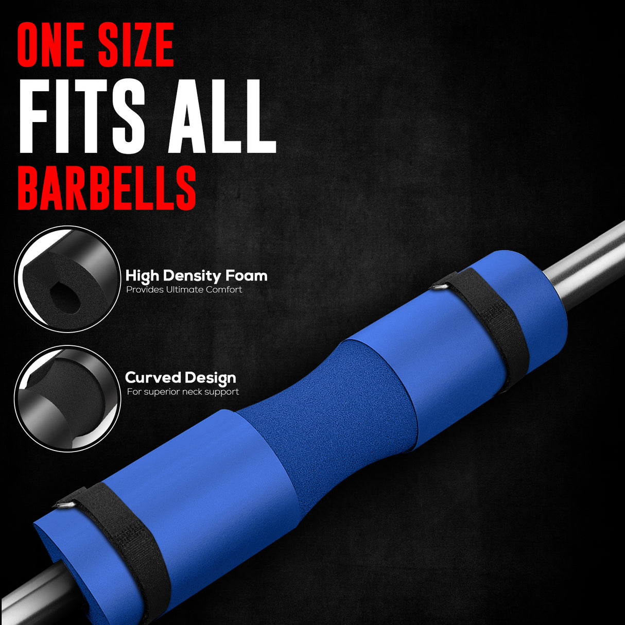 FK Sports Barbell Squat Pad – Extra-Thick Foam Cushion for Neck & Shoulder Support