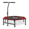 Hexagonal Fitness Trampoline Rebounder with Adjustable Handle – 40/48 Inch | FK Sports