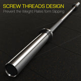 Olympic Barbell Bar – 2" Chrome Finish | 4ft, 5ft, 6ft, 7ft with Collars | Anti-Slip Grip for Weightlifting & Strength Training