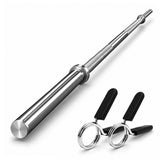 Standard 1" Chrome Barbell Bar – 4ft, 5ft, 6ft, 7ft | Knurled Grip, Collars Included