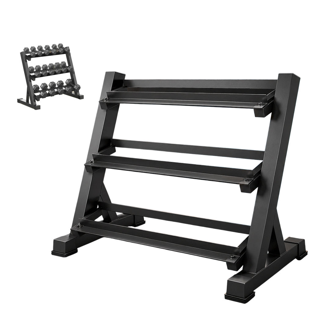Heavy-Duty 3 Tier Dumbbell Rack Storage Stand | FK Sports