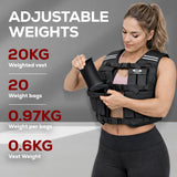 FK Sports Adjustable Weighted Vest (5kg–20kg) – Gym, Running & Strength Training Vest