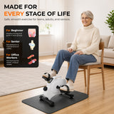 Mini Exercise Bike – Portable Pedal Exerciser with Magnetic Resistance for Home & Desk Workouts White