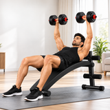 Adjustable Dumbbell & Barbell Set with Adjustable Sit Up Bench