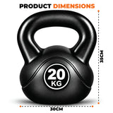 Vinyl Coated Kettlebells – Heavy Weight Kettlebell Set for Home Gym Workouts (2kg to 24kg) – Strength Training for Men & Women