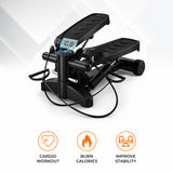 Twist Stepper Machine – Compact Mini Stepper for Home Cardio with LCD Display & Bands
