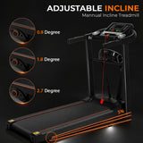 Foldable Electric Treadmill 1–12 km/h with Incline & Massager – Compact Home Gym Running Machine