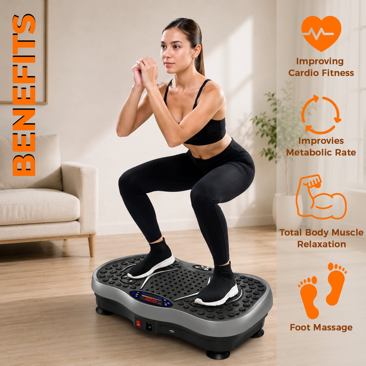 FK Sports Vibration Plate Machine | Full-Body Fitness Platform for Home Workout