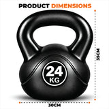 Vinyl Coated Kettlebells – Heavy Weight Kettlebell Set for Home Gym Workouts (2kg to 24kg) – Strength Training for Men & Women