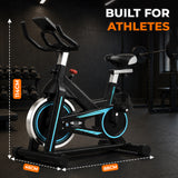 Exercise Bike Cardio Cycle Indoor Training LCD Screen 8KG-10Kg Flywheel Optional Fitness Gym