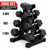 3-Tier Dumbbell Rack – Gym & Home Storage Stand with Dumbbell Sets