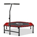 Hexagonal Fitness Trampoline Rebounder with Adjustable Handle – 40/48 Inch | FK Sports
