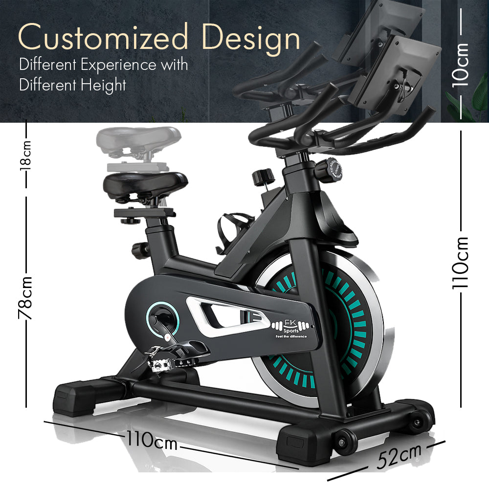 Exercise Bike Cardio Cycle Indoor Training LCD Screen 10KG Flywheel Fitness Gym