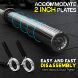 Olympic Barbell Bar – 2" Chrome Finish | 4ft, 5ft, 6ft, 7ft with Collars | Anti-Slip Grip for Weightlifting & Strength Training
