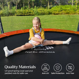 Outdoor Trampoline 6FT/8FT/10FT/12FT - Rebounder Trampoline for Toddlers, Kids & Adults with Safety Enclosure Net, Anti-tear, UV-Proof Pad, Exercise & Fitness