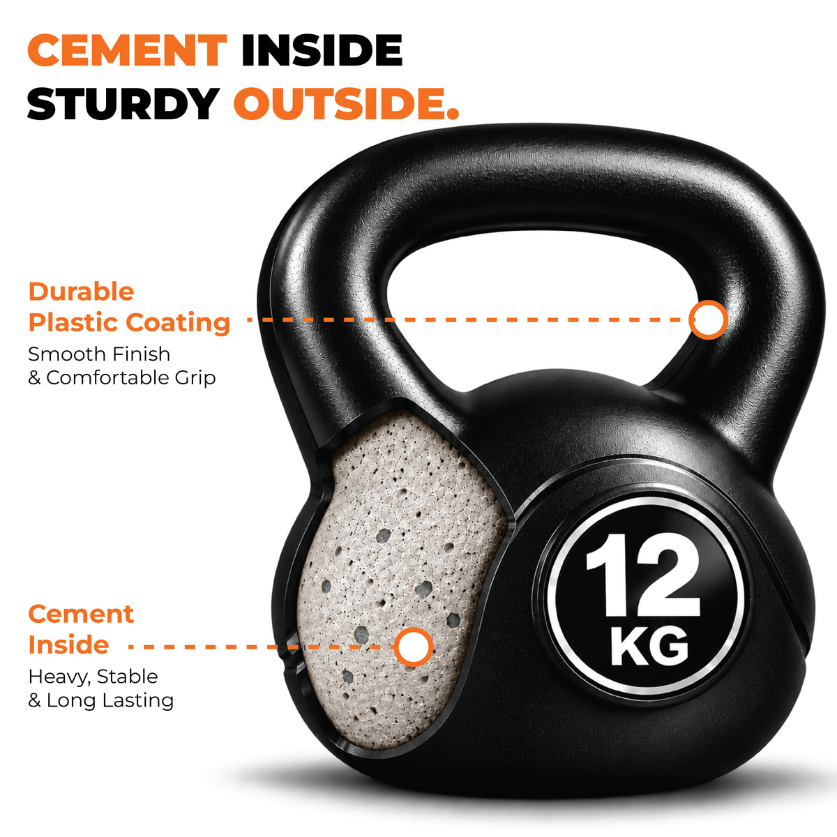 Vinyl Coated Kettlebells – Heavy Weight Kettlebell Set for Home Gym Workouts (2kg to 24kg) – Strength Training for Men & Women