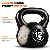 Vinyl Coated Kettlebells – Heavy Weight Kettlebell Set for Home Gym Workouts (2kg to 24kg) – Strength Training for Men & Women