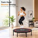 Foldable Mini Trampoline for Adults – 40/48 Inch Rebounder | Home Gym | FK Sports