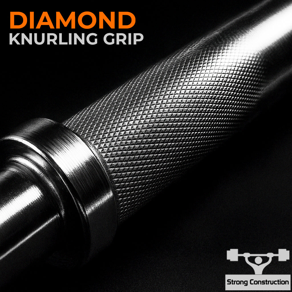 Standard 1" Chrome Barbell Bar – 4ft, 5ft, 6ft, 7ft | Knurled Grip, Collars Included