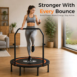 Foldable Mini Trampoline Rebounder 40” & 48” with U Bar Handle | FK Sports UK
