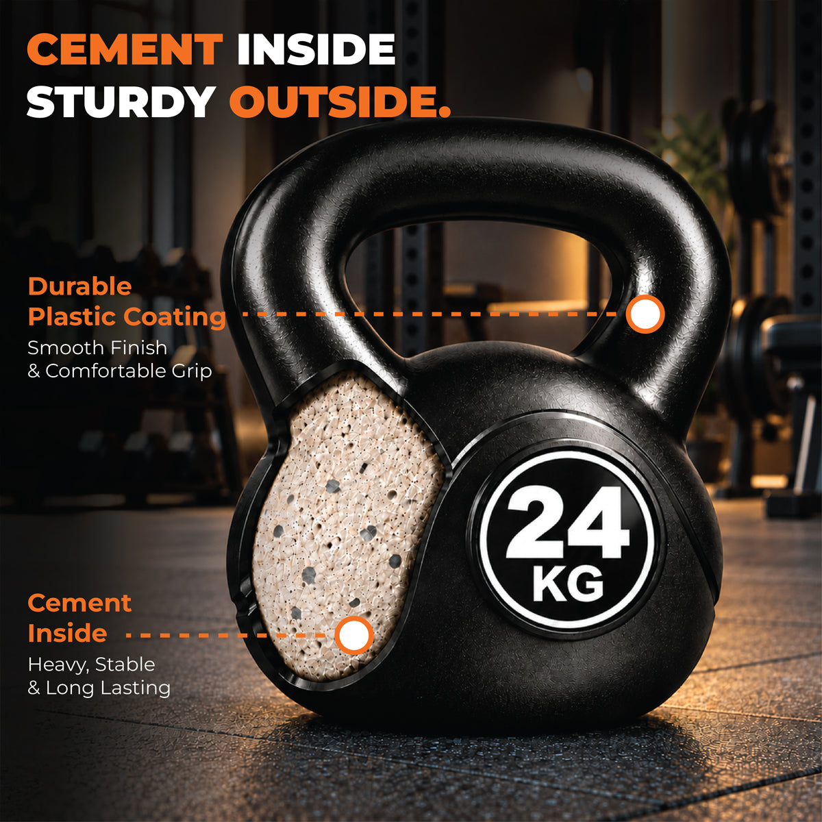 Vinyl Coated Kettlebells – Heavy Weight Kettlebell Set for Home Gym Workouts (2kg to 24kg) – Strength Training for Men & Women