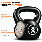 Vinyl Coated Kettlebells – Heavy Weight Kettlebell Set for Home Gym Workouts (2kg to 24kg) – Strength Training for Men & Women
