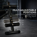 Adjustable Foldable Sit-Up & Weights Bench – 6 Level Incline Ab & Bench Press Bench