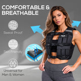 FK Sports Adjustable Weighted Vest (5kg–20kg) – Gym, Running & Strength Training Vest