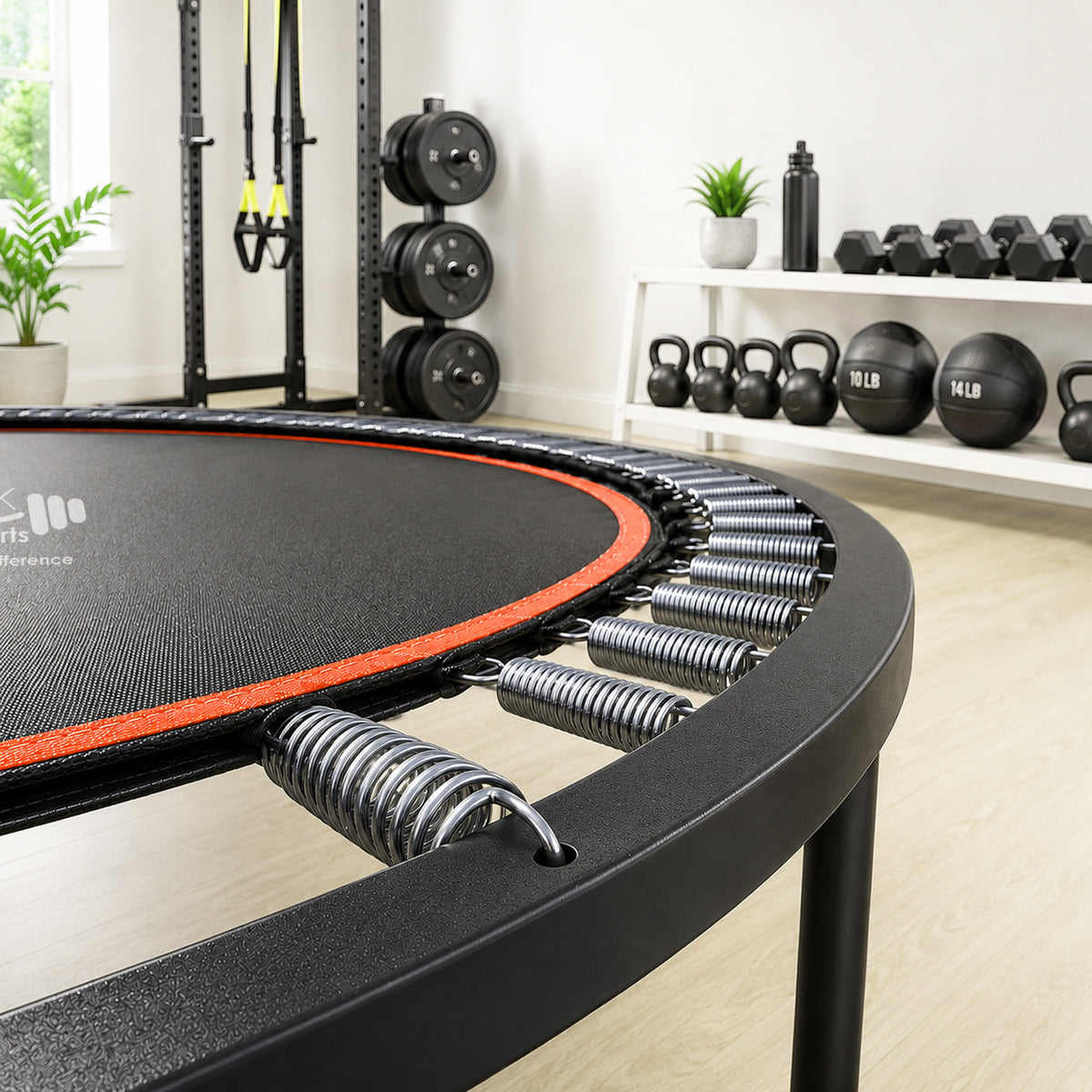 Foldable Mini Trampoline Rebounder 40” & 48” with U Bar Handle | FK Sports UK