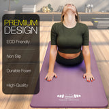 Yoga Mat 20mm Extra Thick NBR Foam, 183 x 61 cm, Non-Slip, With Carry Bag & Strap