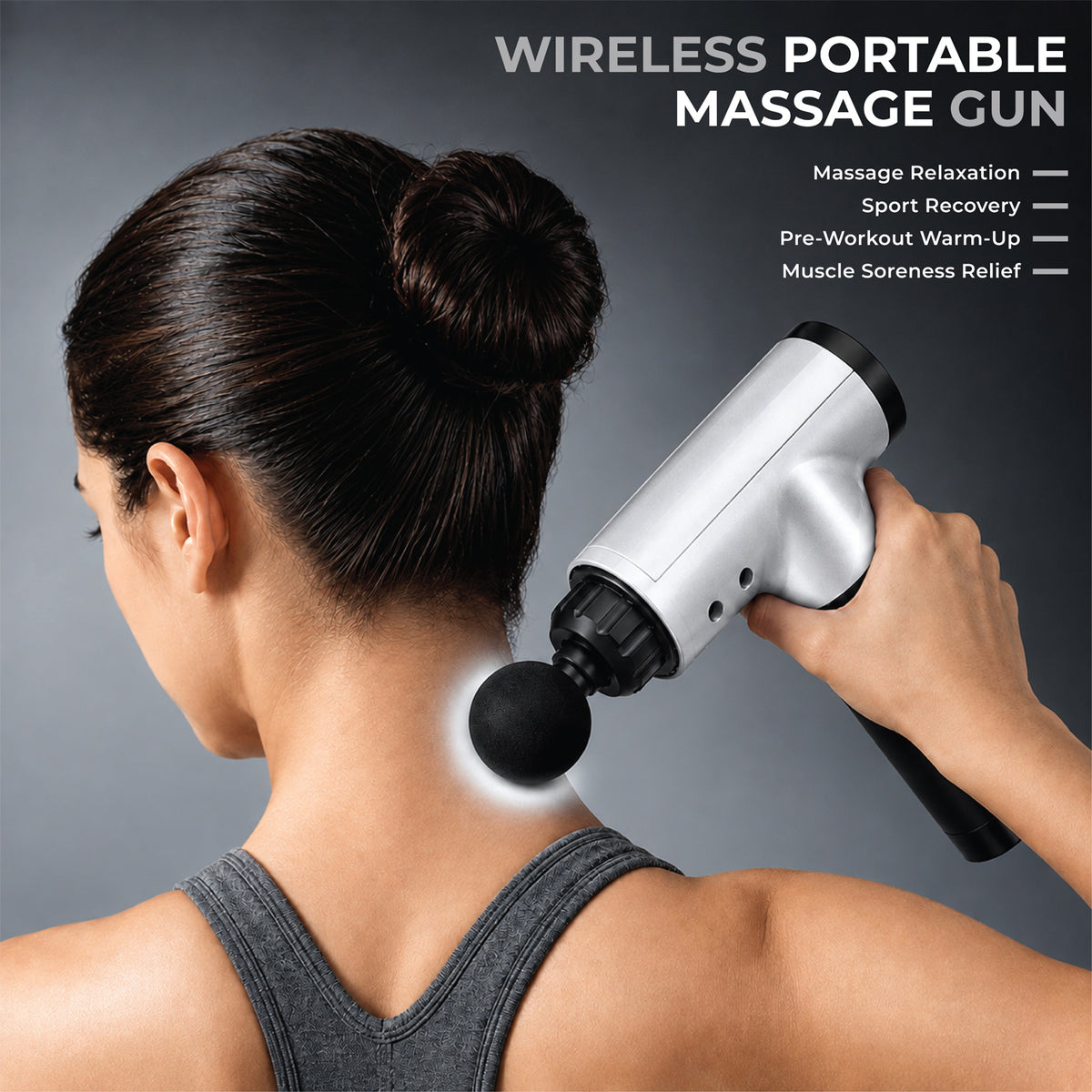 Massage Gun – 6 Speed Percussion Deep Tissue Muscle Massager | FK Sports
