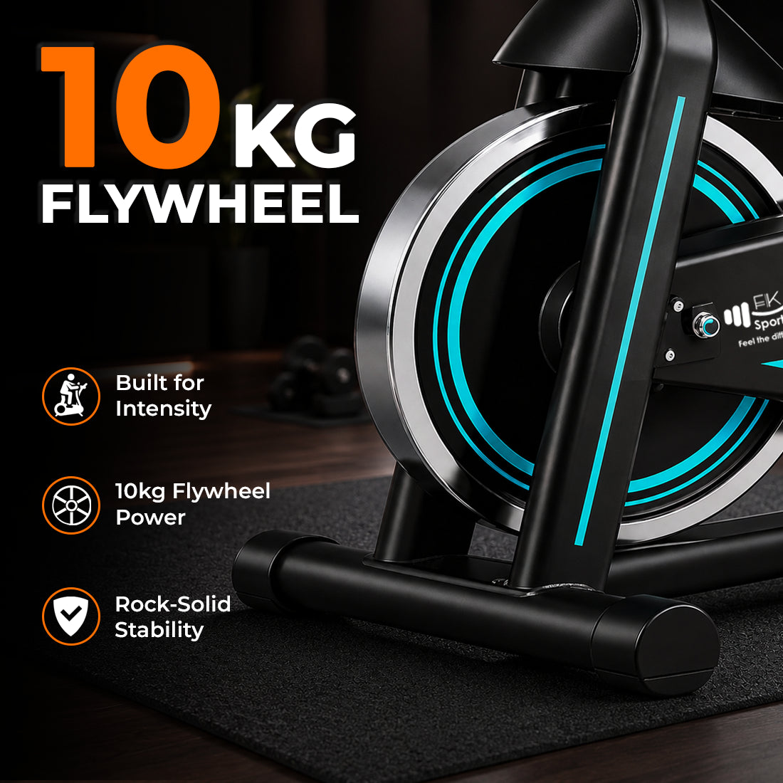Exercise Bike Cardio Cycle Indoor Training LCD Screen 8KG-10Kg Flywheel Optional Fitness Gym