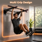Wall Mounted Pull Chin Up Bar Heavy Duty Dip Station Gym Home Exercise Fitness