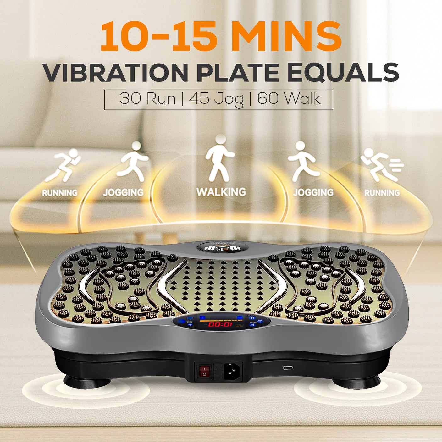 FK Sports Vibration Plate Machine | Full-Body Fitness Platform for Home Workout