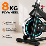 Exercise Bike Cardio Cycle Indoor Training LCD Screen 8KG-10Kg Flywheel Optional Fitness Gym