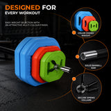 20KG–30KG Barbell Weight Set – Strength Training Pump Set Kit for Home Gym Workout