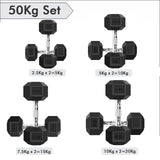 Hex Dumbbell Set – Pair of Dumbbells (2.5kg to 20kg) for Home Gym Workouts