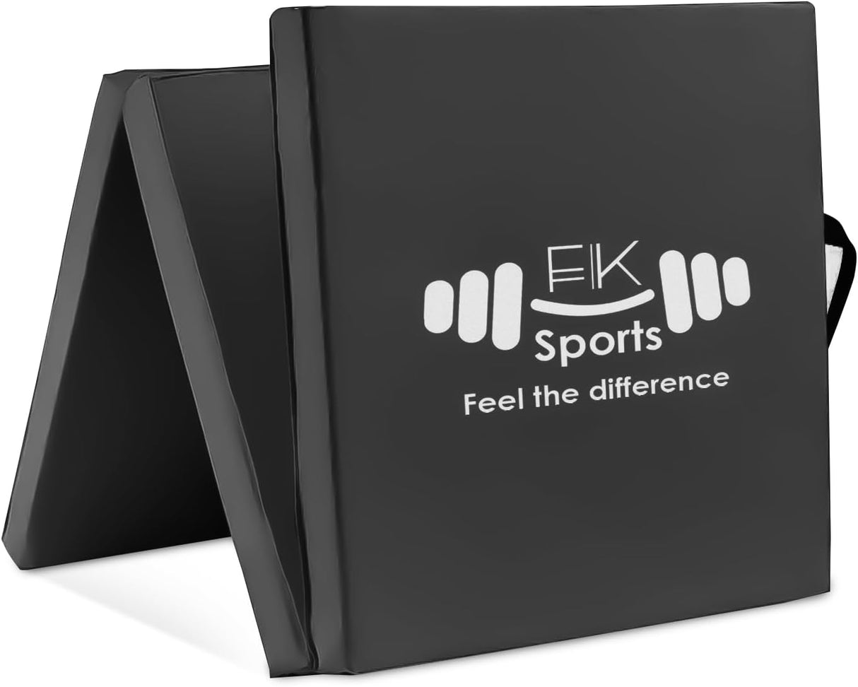 Tri Folding Mat Exercise Gym Gymnastic Fitness Workout Mat with Handles 3 Panels