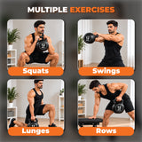 Vinyl Coated Kettlebells – Heavy Weight Kettlebell Set for Home Gym Workouts (2kg to 24kg) – Strength Training for Men & Women