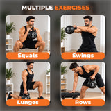 Vinyl Coated Kettlebells – Heavy Weight Kettlebell Set for Home Gym Workouts (2kg to 24kg) – Strength Training for Men & Women