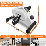 Mini Exercise Bike – Portable Under Desk Pedal Exerciser for Arm & Leg Workouts (8-Level Magnetic Resistance)