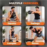 Vinyl Coated Kettlebells – Heavy Weight Kettlebell Set for Home Gym Workouts (2kg to 24kg) – Strength Training for Men & Women