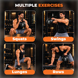 Vinyl Coated Kettlebells – Heavy Weight Kettlebell Set for Home Gym Workouts (2kg to 24kg) – Strength Training for Men & Women
